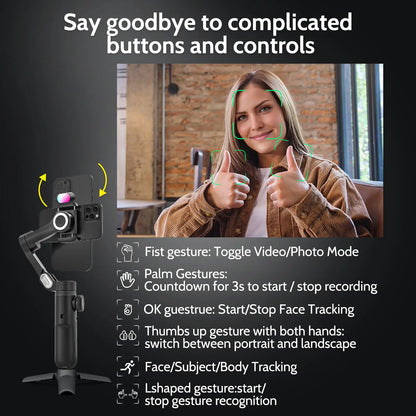 Pro 3-Axis Gimbal Stabilizer for iPhone & Android