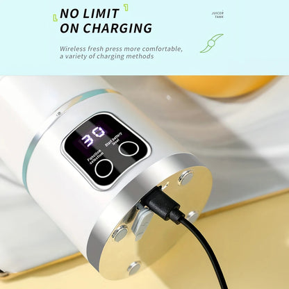 Portable Electric Juicer 450ml – USB Rechargeable Mini Blender Bottle for Travel & Home