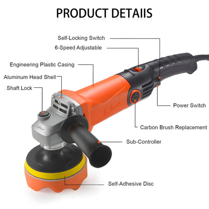 1200W Car Polisher Machine – Professional Paint Buffer Kit