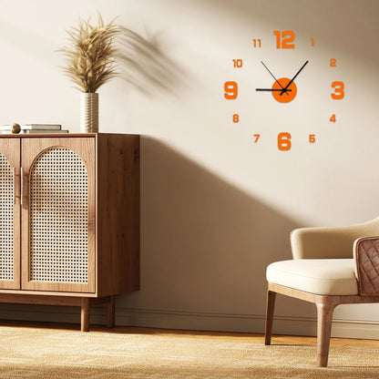 Creative Frameless DIY Wall Clock – Modern Silent Wall Decoration for Living Room & Office