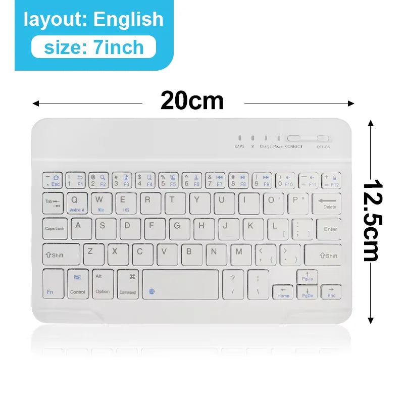 Mini Bluetooth Wireless Keyboard – Rechargeable for Laptop, Tablet & Phone (iOS/Android/Windows)
