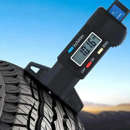 New Digital Depth Gauge Caliper Tread Depth Gauge LCD Tire Tread Gauge For Car Tire 0-25mm Measurer Tool Caliper Repair Tools