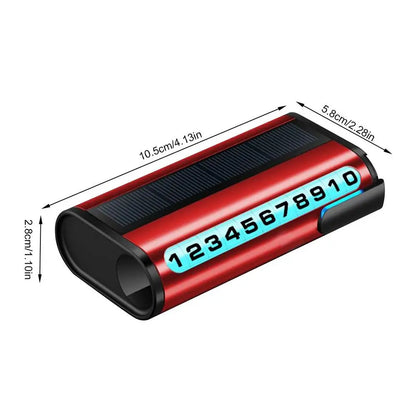 LED Solar Parking Phone Number Card – Luminous 3 Colors (Universal Car)