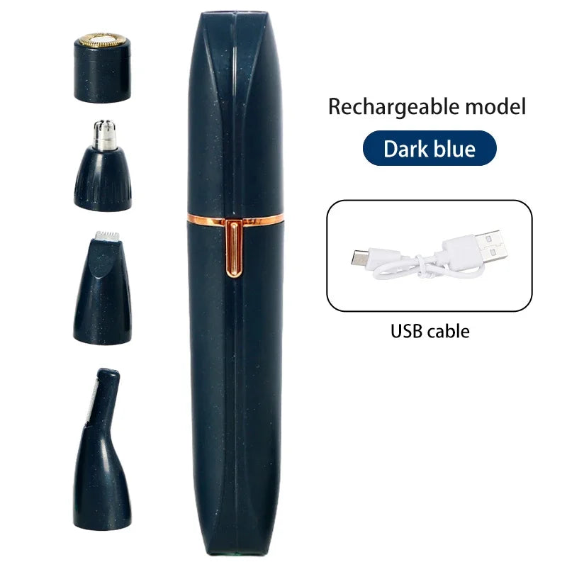 4-in-1 Electric Hair Remover – Full Body Shaver, Facial Epilator & Bikini Trimmer