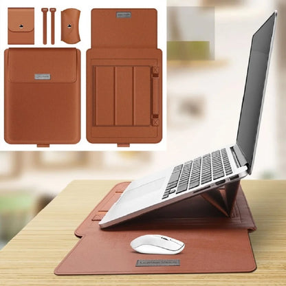 for Samsung Galaxy Book 4 5 Pro 360 Laptop Bag Flip Sleeve Stand Cable Belt Charger Mouse Pouch PU Antiwater Notebook Carry Case