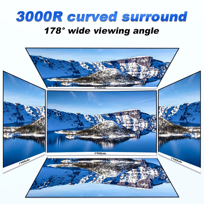 24” Curved Gaming Monitor – FHD 1080P 75Hz VA Display (3000R, 2ms, HDMI/VGA, VESA)