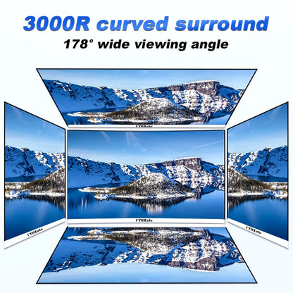 24” Curved Gaming Monitor – FHD 1080P 75Hz VA Display (3000R, 2ms, HDMI/VGA, VESA)