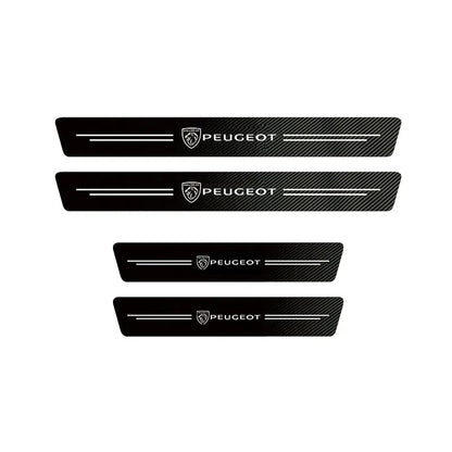 Car Accessories Car Door Sill Protector Welcome Pedal Decoration Leather Stickers For New Peugeot 206 208 207 3008 308 2008 107