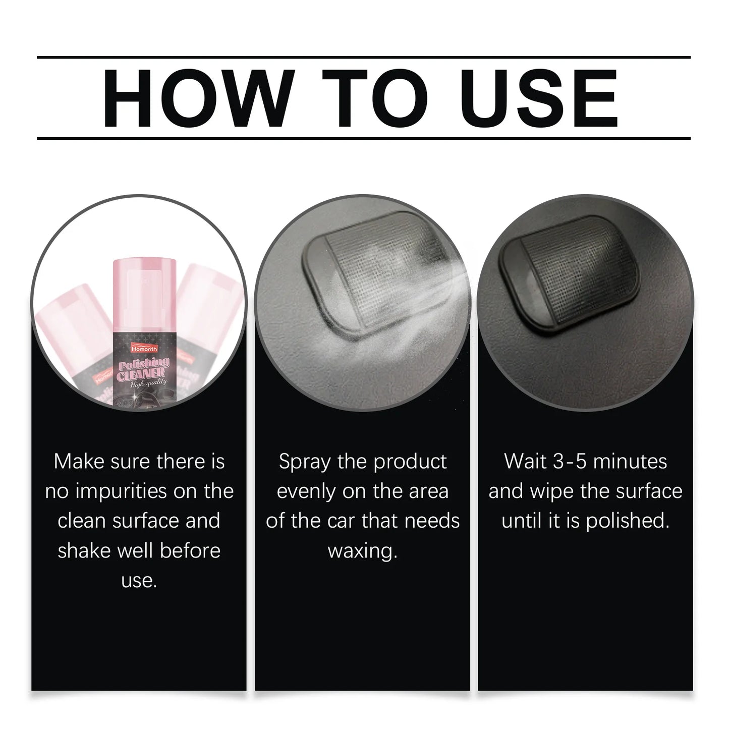 100ml Car Interior Polish & Shine Cleaner Spray