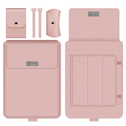 for Samsung Galaxy Book 4 5 Pro 360 Laptop Bag Flip Sleeve Stand Cable Belt Charger Mouse Pouch PU Antiwater Notebook Carry Case