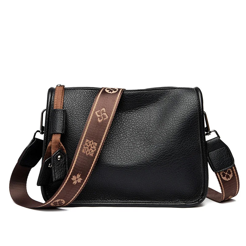 High Quality Genuine Leather Women’s Tote Bag – Soft Cowhide Shoulder & Crossbody Messenger Bag