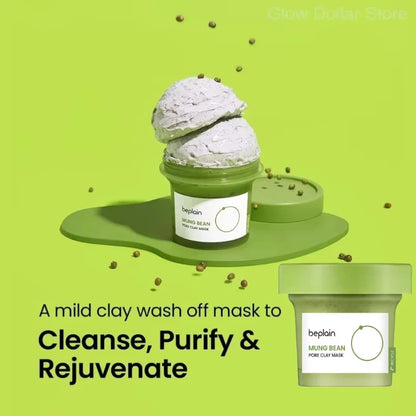 Korean Beplain Mung Bean Clay Mask & Cleansing Oil Set – Deep Clean Face Serum