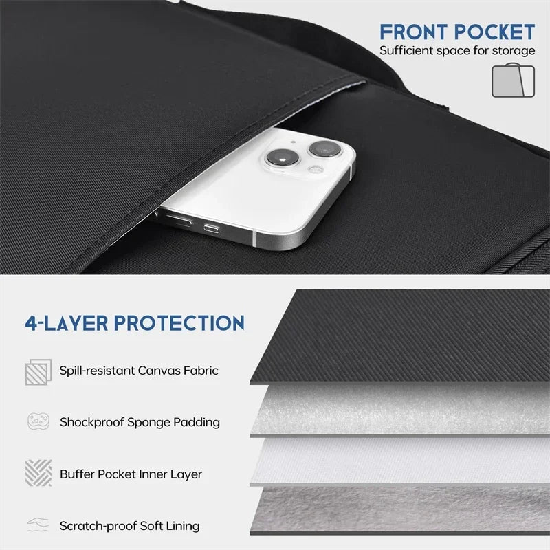 Laptop Sleeve Case with Handle – Protective Bag for MacBook Air/Pro 13–16” (M2–M4 Compatible)