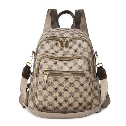 Luxury Designer Leather Women’s Backpack – Fashion School & Shoulder Bag for Girls
