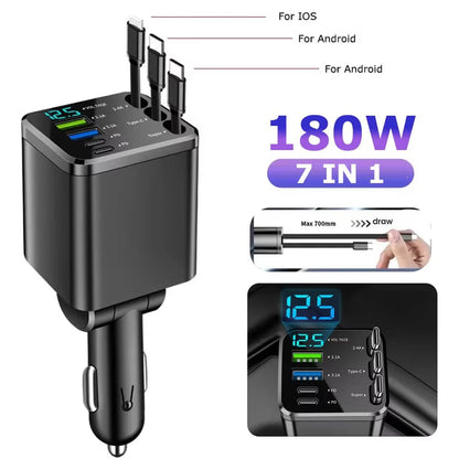 50W Car Charger PD30W – Fast Charging Cigarette Lighter Adapter with Voltage Display