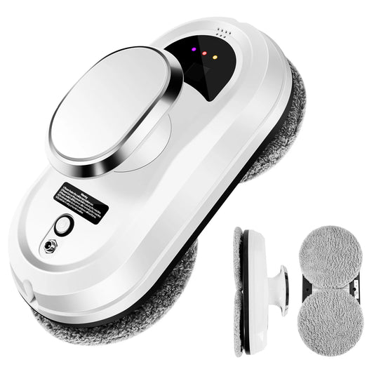 Automatic Window Cleaning Robot with Auto Spray & Safety Rope - Smart Glass Cleaner for Home Use with Remote Control