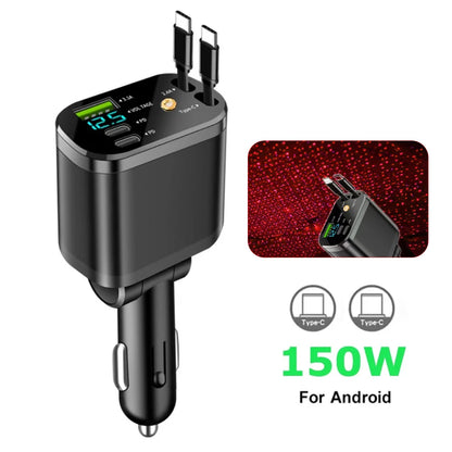50W Car Charger PD30W – Fast Charging Cigarette Lighter Adapter with Voltage Display