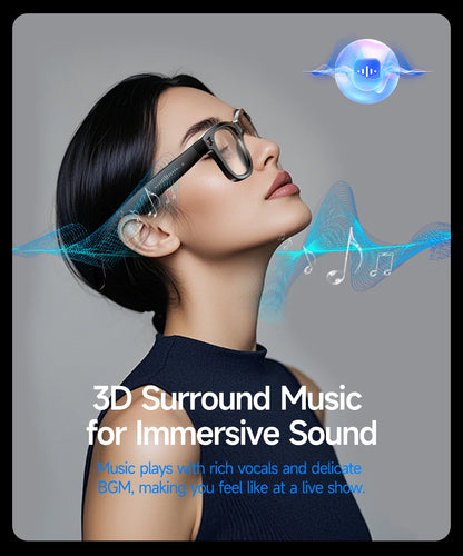 AI Smart Camera Glasses – Photo/Video Recording, Translation & Call Sunglasses (Waterproof)