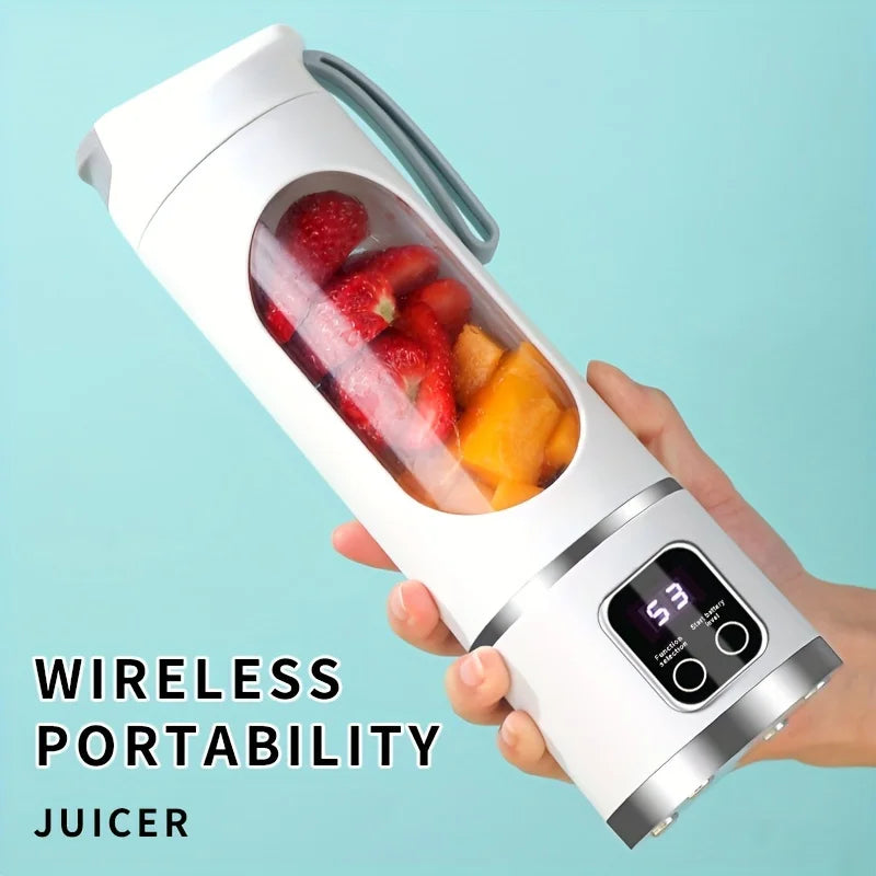 Portable Electric Juicer 450ml – USB Rechargeable Mini Blender Bottle for Travel & Home