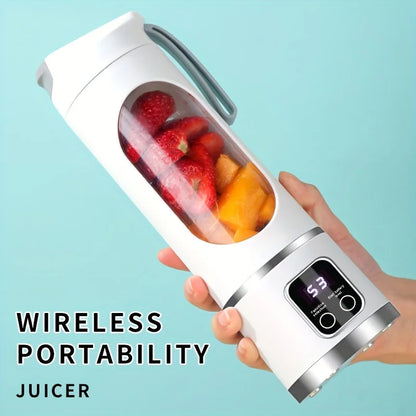 Portable Electric Juicer 450ml – USB Rechargeable Mini Blender Bottle for Travel & Home