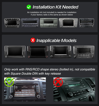 ESSGOO 7" Android14 Carplay Car Stereo GPS NAV RDS FM BT for VW Golf 5 6 Passat Polo 6R Touran Tiguan Caddy EOS Jetta Seat Skoda