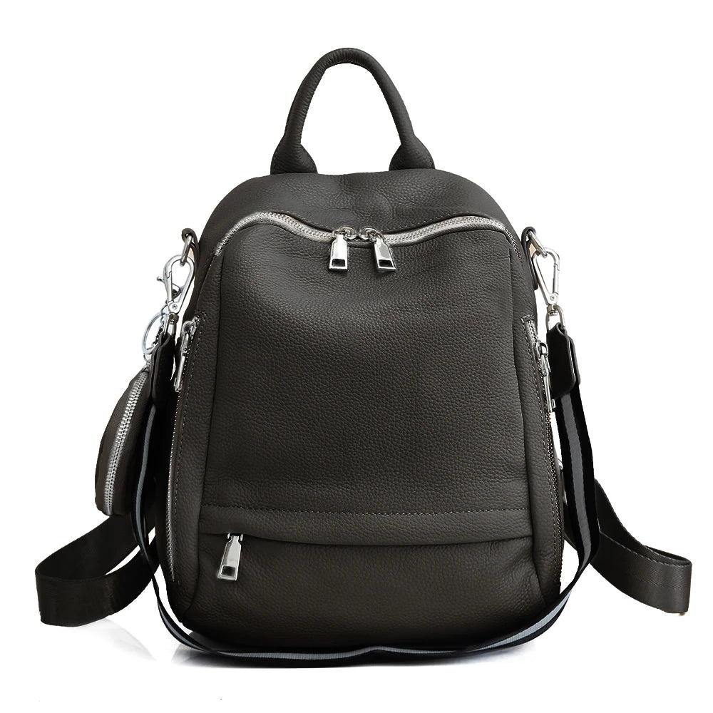 Zency Genuine Leather Women’s School & Travel Backpack