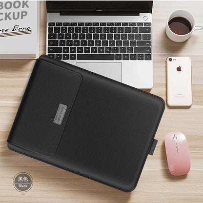 for Samsung Galaxy Book 4 5 Pro 360 Laptop Bag Flip Sleeve Stand Cable Belt Charger Mouse Pouch PU Antiwater Notebook Carry Case