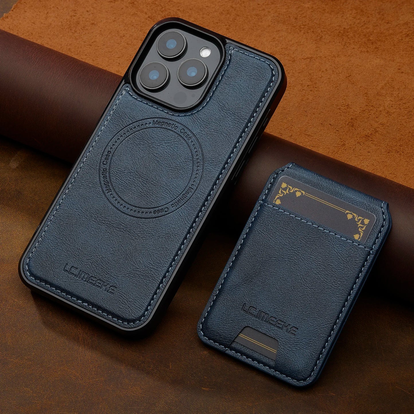2-in-1 Detachable Leather Case with Card Pocket – iPhone 16/15/14/13/12/11 & More