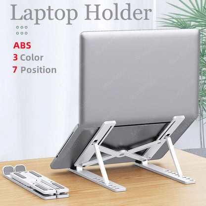 Adjustable Laptop Stand – Foldable Portable Holder for Notebook, MacBook & Tablets