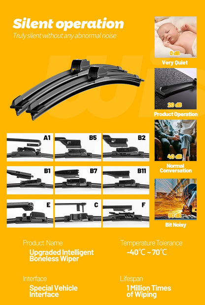 Universal Car Windshield Wiper Blades – Smooth & Silent