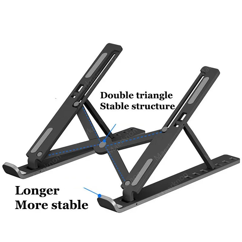 Adjustable Laptop Stand – Foldable Portable Holder for Notebook, MacBook & Tablets