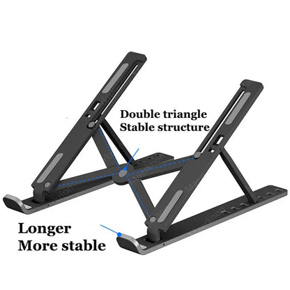 Adjustable Laptop Stand – Foldable Portable Holder for Notebook, MacBook & Tablets