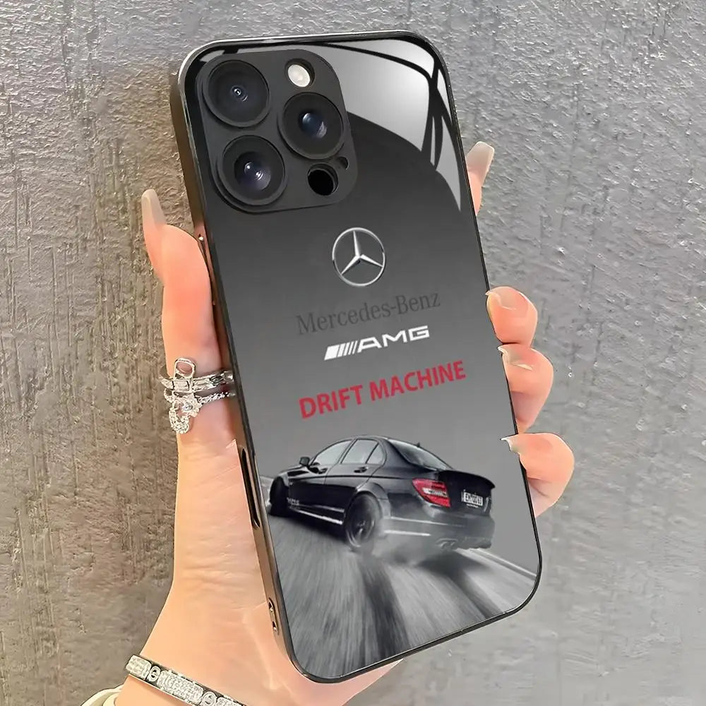 Sport-B-Ben-zS-Merce-des-A-AMGes Phone Case For iPhone17 16 15 14 13 12 11 X XR XS 8 Plus Mini Pro Max Glass Case
