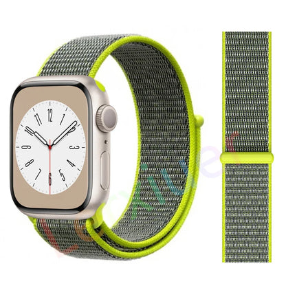 Nylon Loop Strap for Apple Watch Band 46mm 44mm 40mm 42mm 45mm 41mm 49mm 44 mm Bracelet iWatch Series Ultra 2 11 10 9 SE 7 6 5 4
