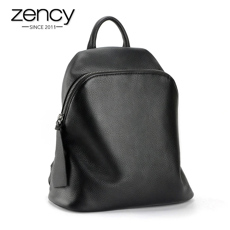 Zency Genuine Leather Women’s Vintage Travel Backpack