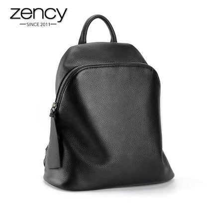 Zency Genuine Leather Women’s Vintage Travel Backpack