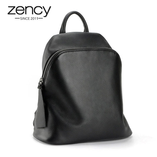 Zency Genuine Leather Women’s Vintage Travel Backpack