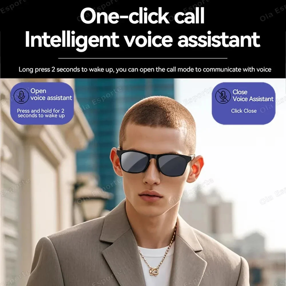 Lenovo 8K AI Smart Camera Glasses Remote Control Touch Photo Recording Translator Voice Assistant Wireless Bluetooth5.3 Sunglass