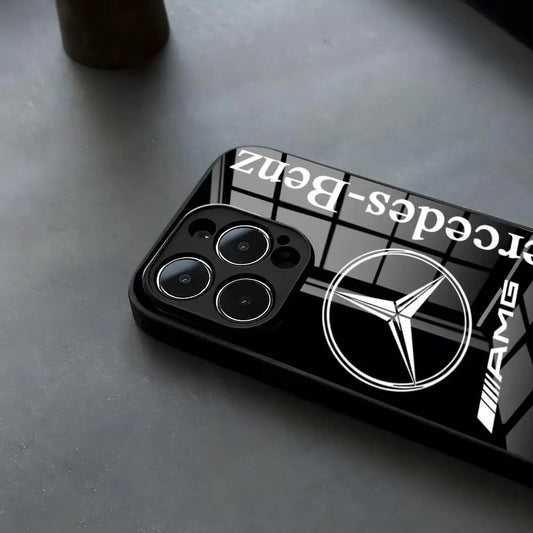 M-MercedEs Phone Case For iPhone 17 16 16e 15 14 13 12 Mini 11 Air Pro XS Max XR X Plus Glass Silicone Frame Back Cover