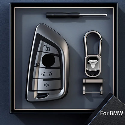 Titanium Gray Smart Car Key Case Cover for BMW