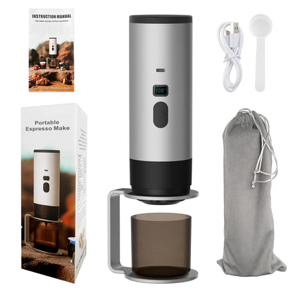 3-in-1 Wireless Electric Portable Capsule Coffee Machine for Car&Home Camping Coffee Maker Capsule Powder Travel Espresso Maker