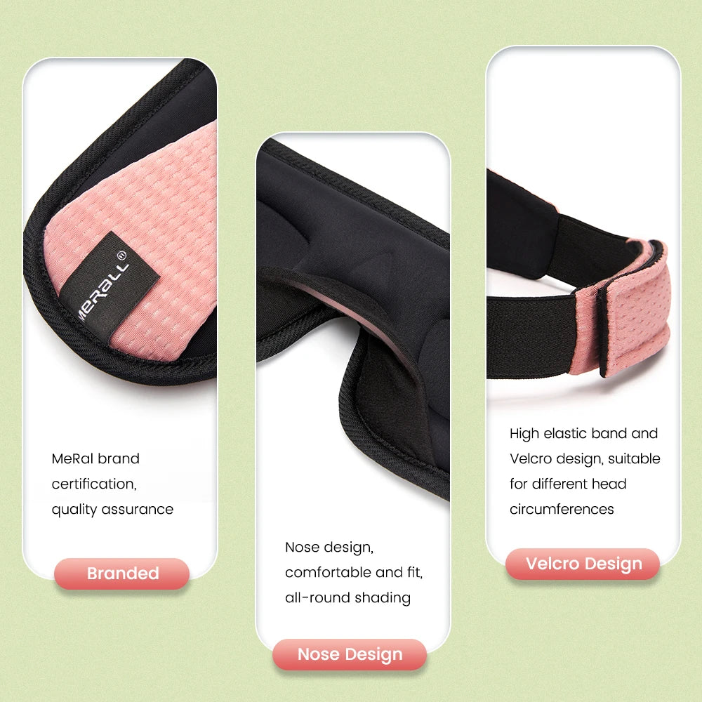 3D Sleep Mask – 100% Blackout Eye Mask for Travel & Relaxation