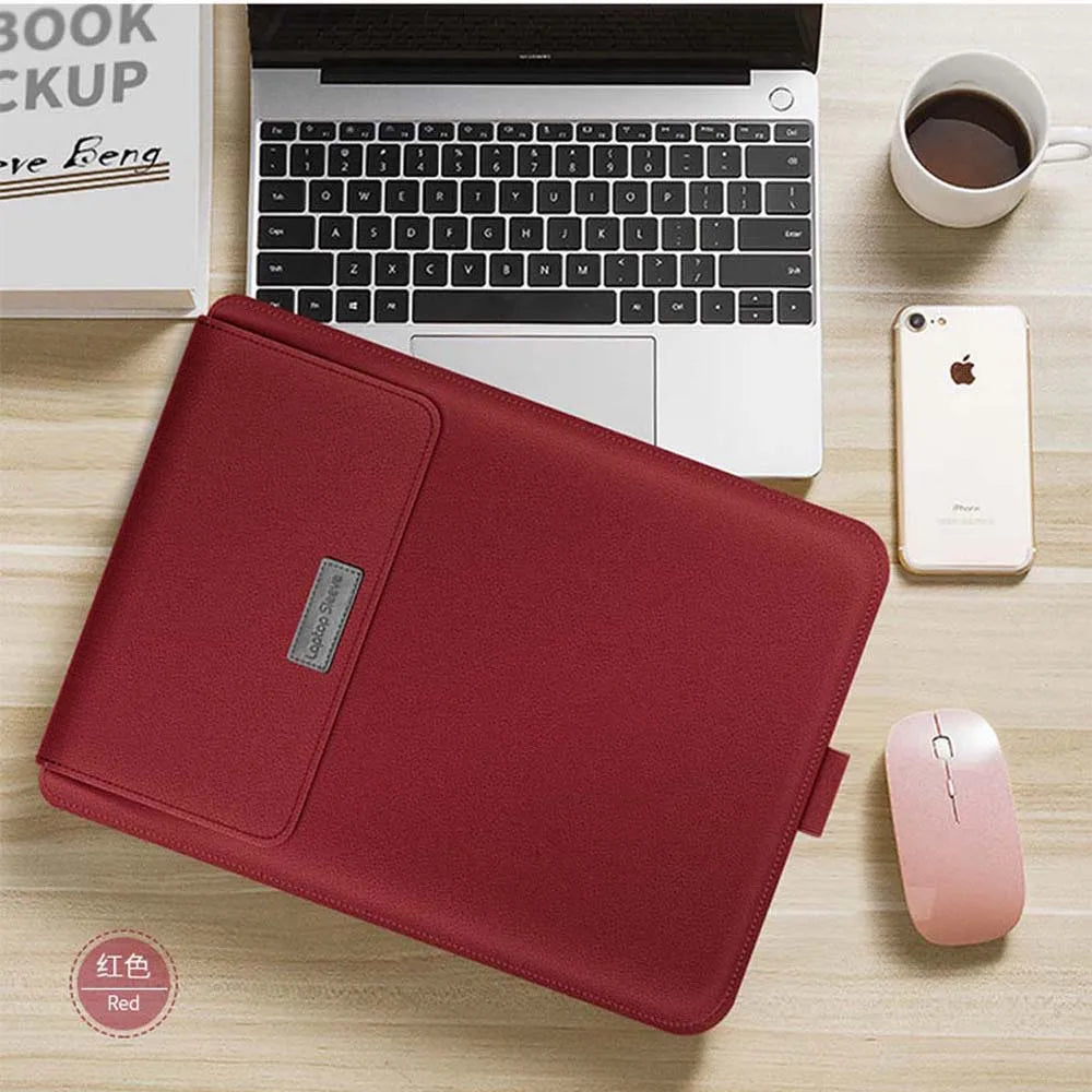 for Samsung Galaxy Book 4 5 Pro 360 Laptop Bag Flip Sleeve Stand Cable Belt Charger Mouse Pouch PU Antiwater Notebook Carry Case