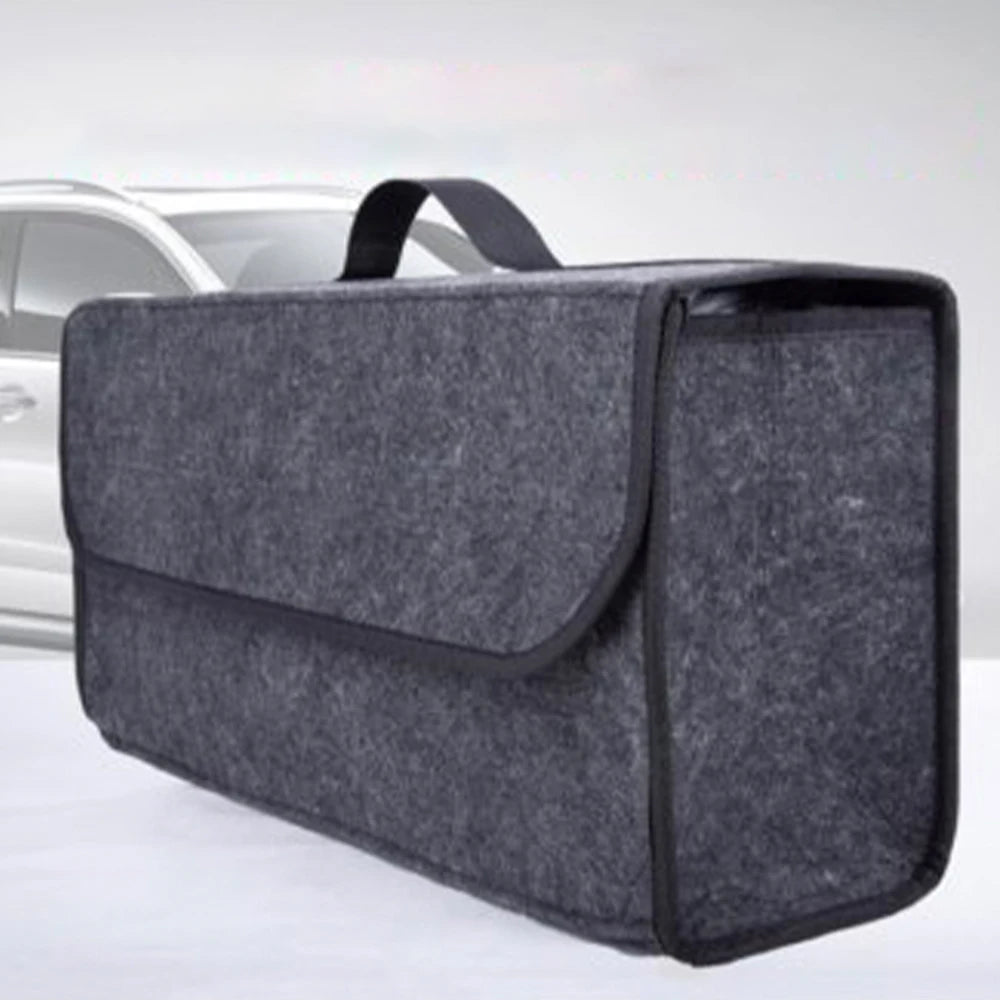 Large Car Trunk Organizer – Anti-Slip Compartment Storage Bag Felt Tool Box