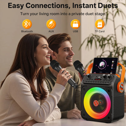 FanFun Karaoke Set – Bluetooth Speaker with 2 Wireless Microphones