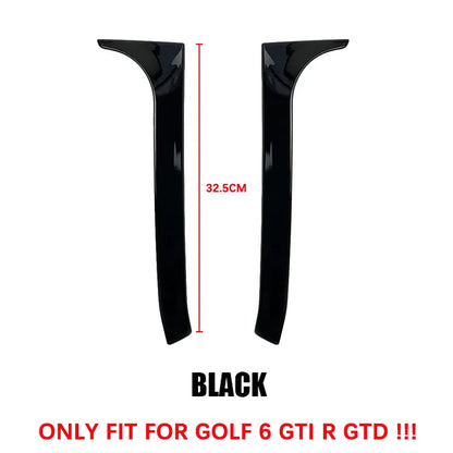 For VW Golf 6 MK6 GTI R GTD Standard 2008-2013 Glossy Black Rear Window Side Trunk Spoiler Canard Canards Splitter Accessories