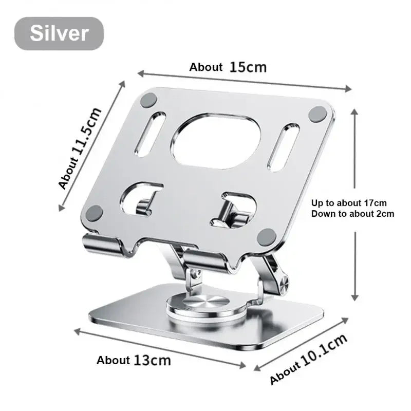 360° Rotating Tablet Stand – Adjustable Foldable Aluminum Holder for iPad & Phone