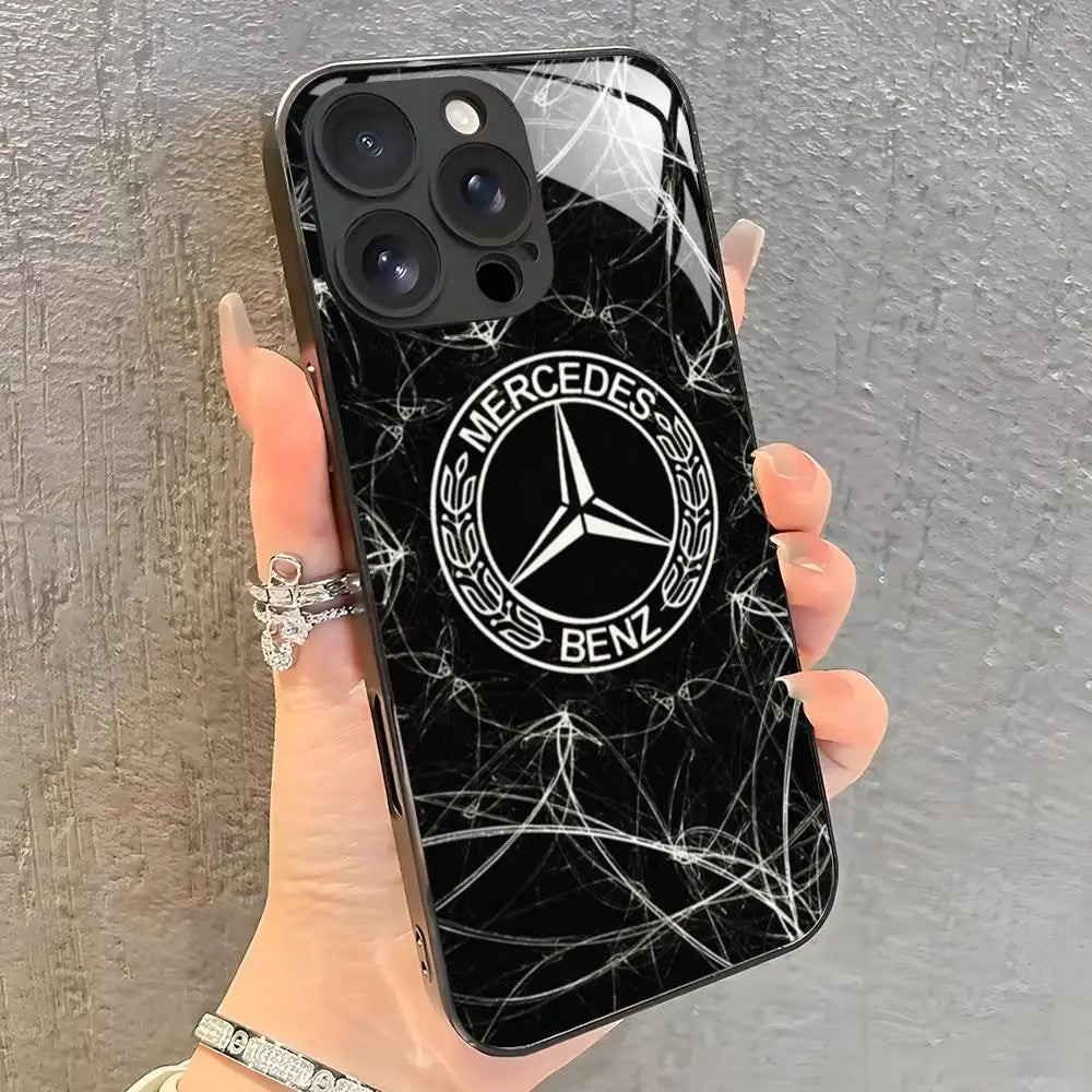 Sport-B-Ben-zS-Merce-des-A-AMGes Phone Case For iPhone17 16 15 14 13 12 11 X XR XS 8 Plus Mini Pro Max Glass Case