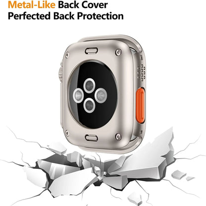 Apple Watch Bumper Case with Screen Protector – Hard PC Front & Rear Cover (40–45mm, Series Compatible)