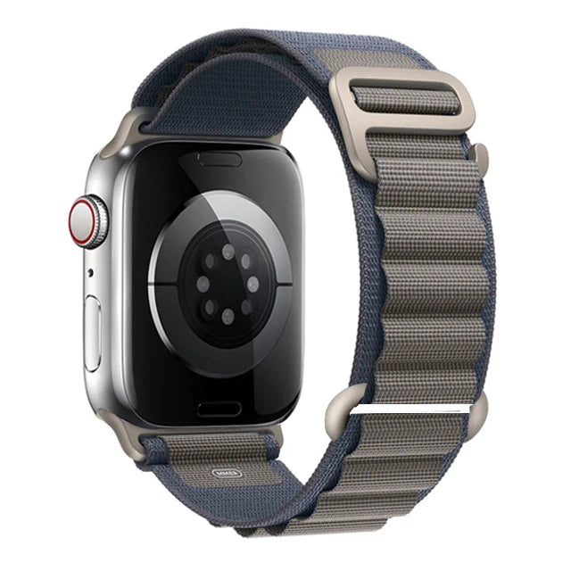 Nylon Alpine Strap for Apple Watch – Adjustable Sport Band (40–49mm, Ultra & Series Compatible)